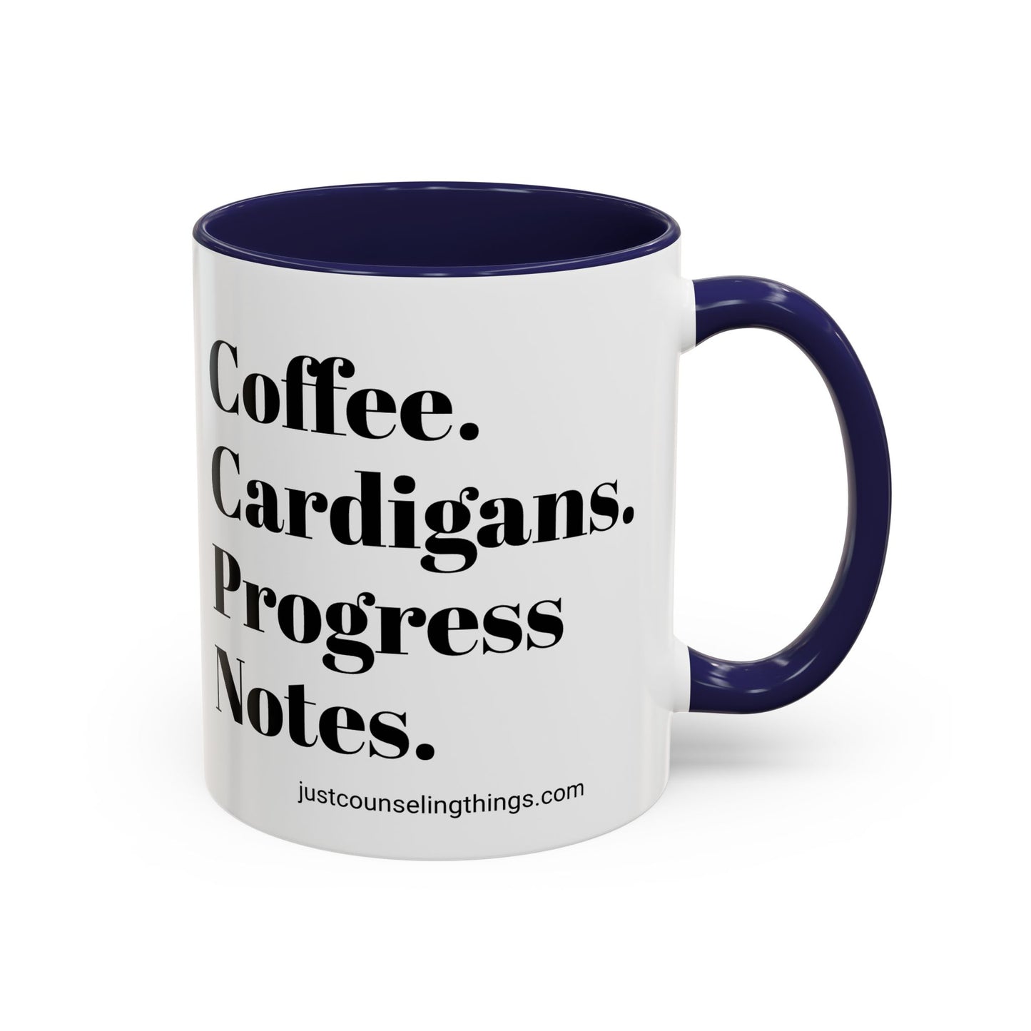 Coffee Cardigans Progress Notes Mug