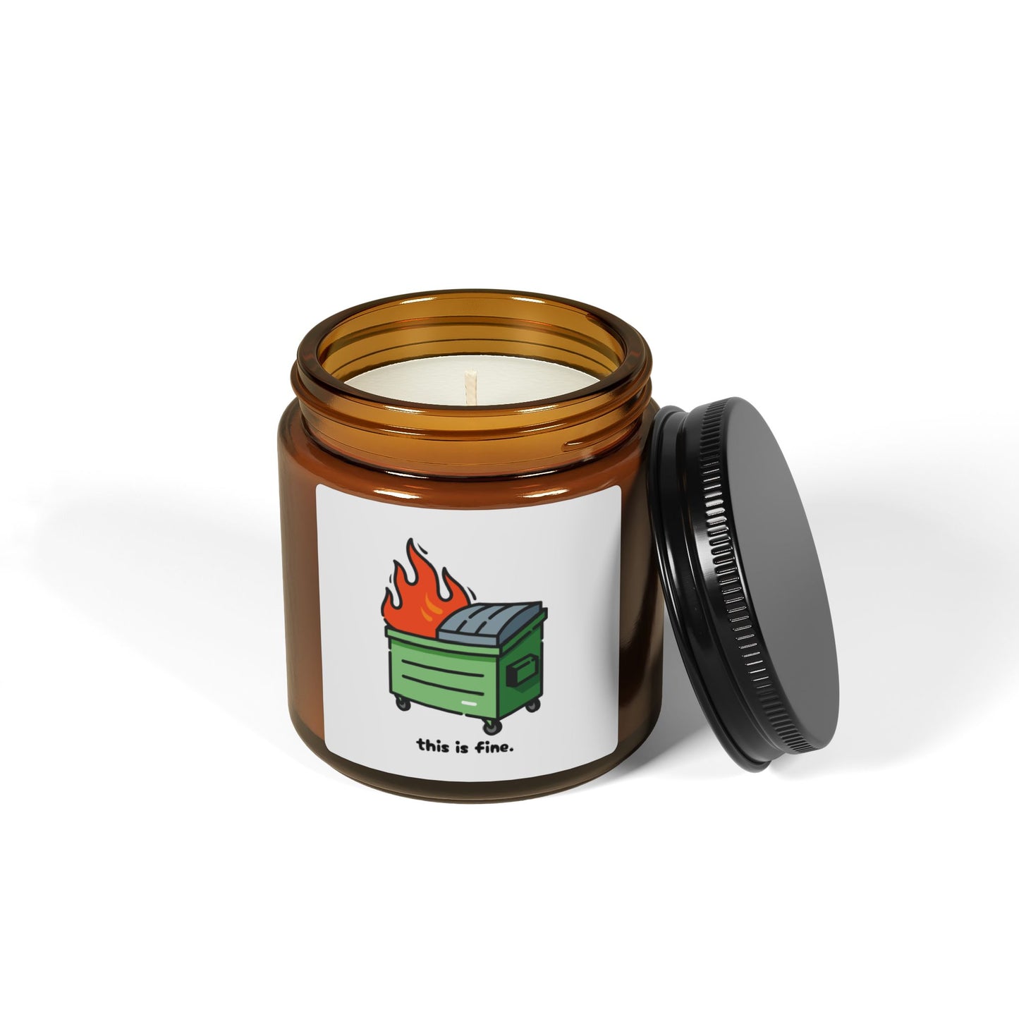 Scented Soy Candle (Multi-Size, Amber Jar)