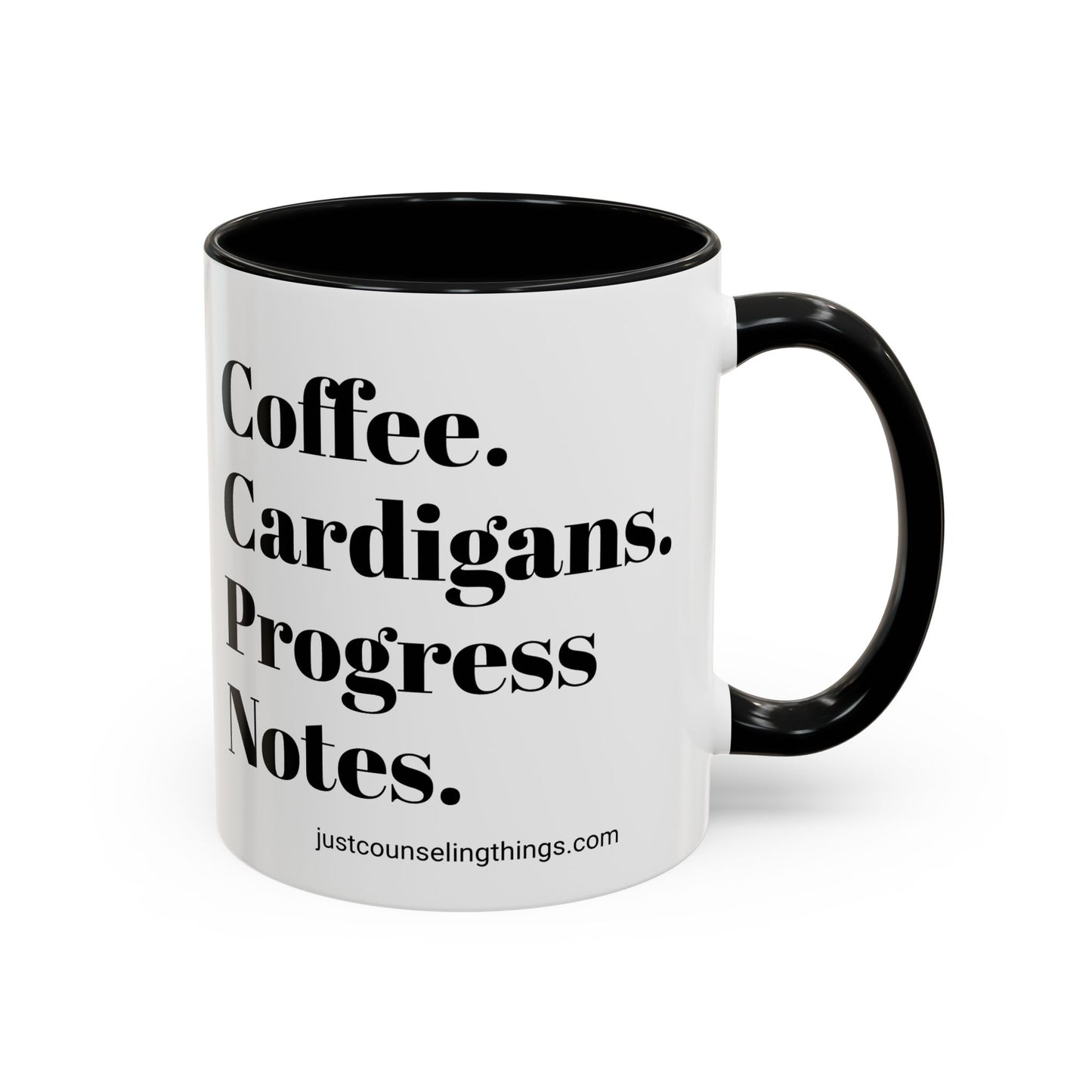 Coffee Cardigans Progress Notes Mug