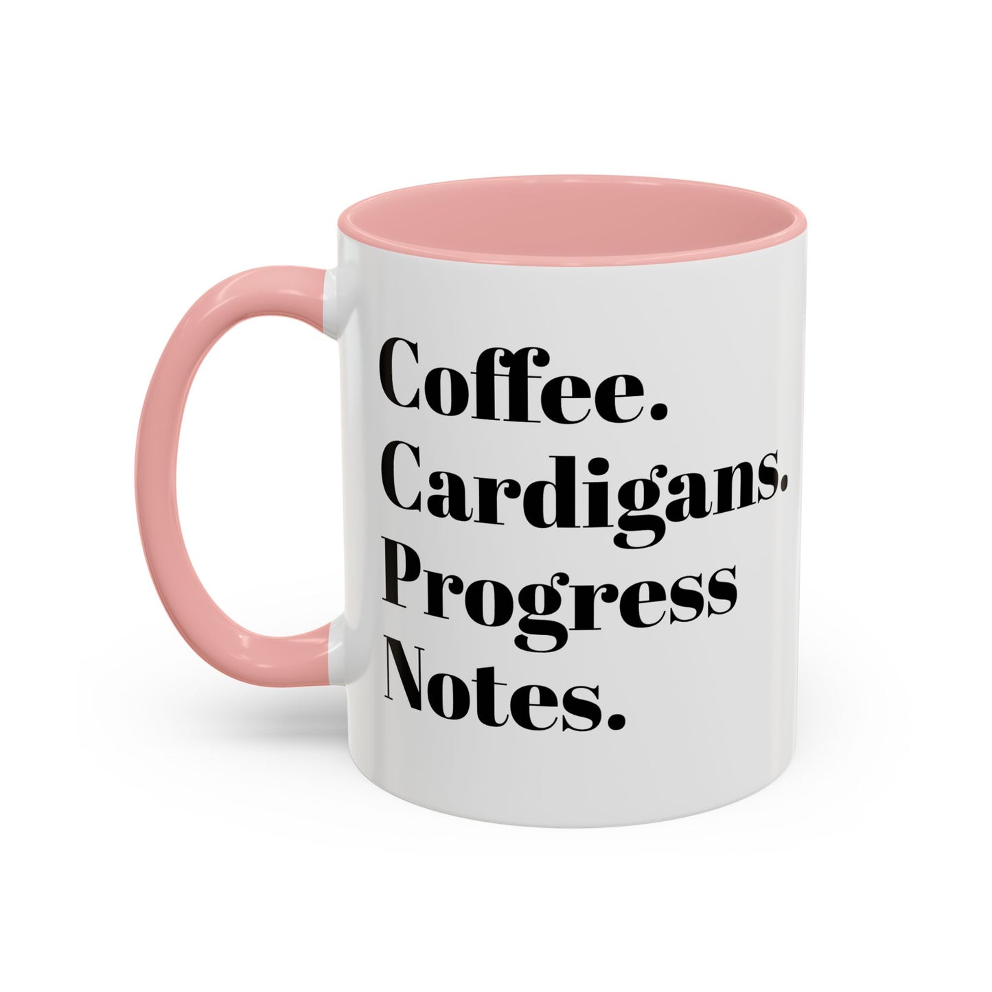 Coffee Cardigans Progress Notes Mug