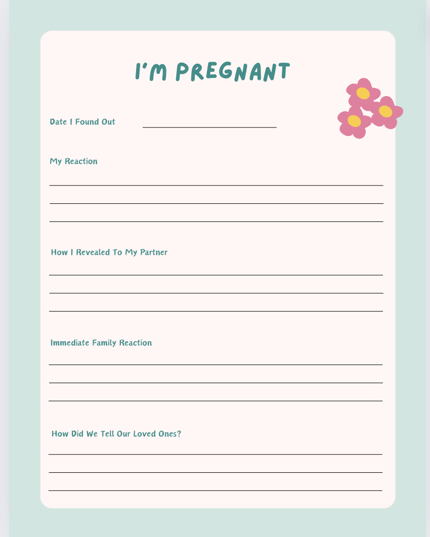 Copy of Reflective Pregnancy Journal Prompts - Instant PDF Download for Introspection