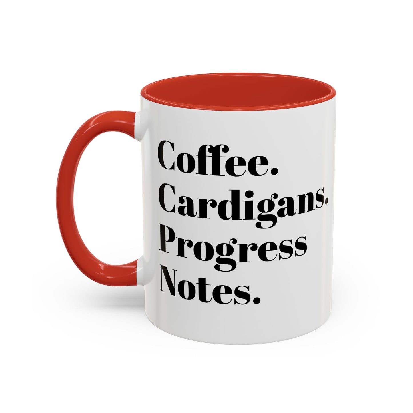 Coffee Cardigans Progress Notes Mug