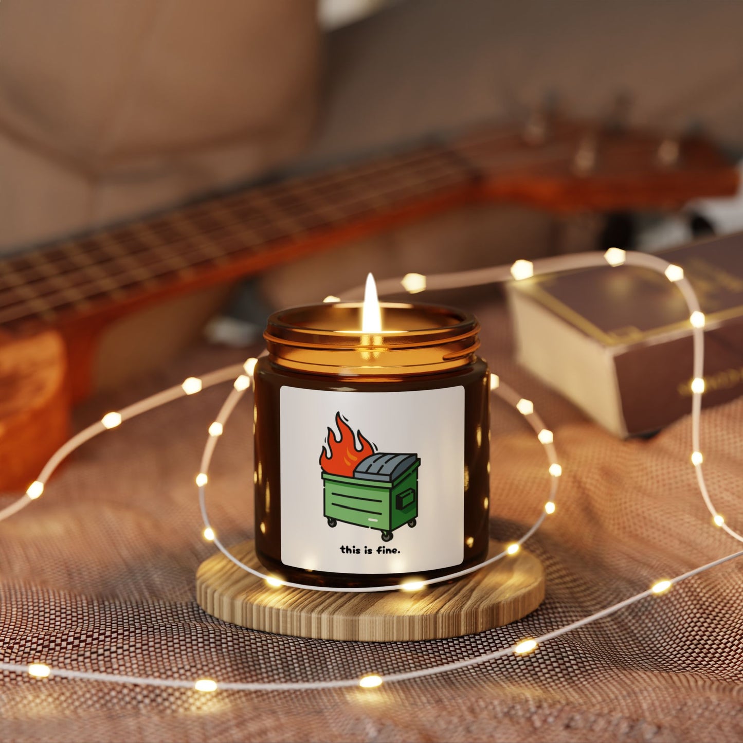 Scented Soy Candle (Multi-Size, Amber Jar)