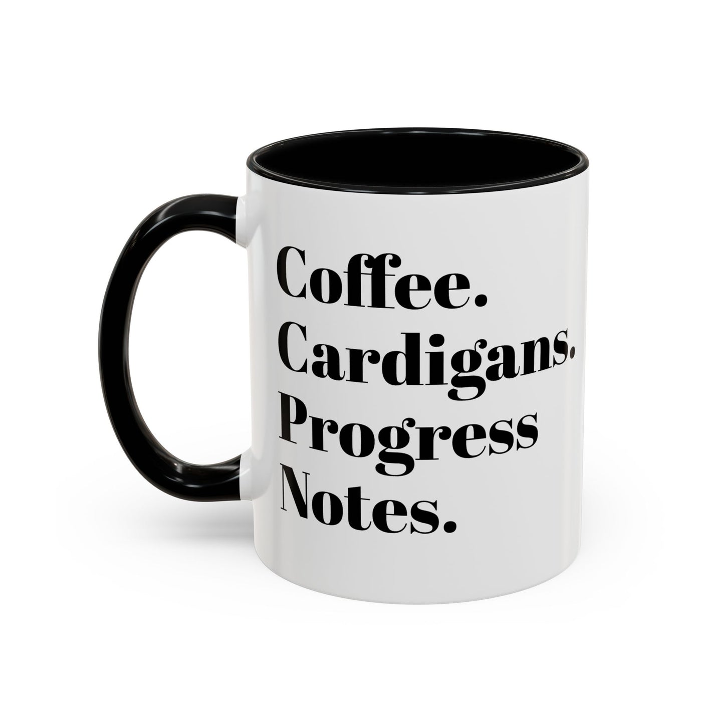 Coffee Cardigans Progress Notes Mug