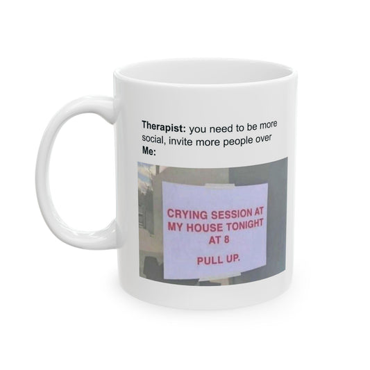 Antisocial Meme Ceramic Mug 11oz