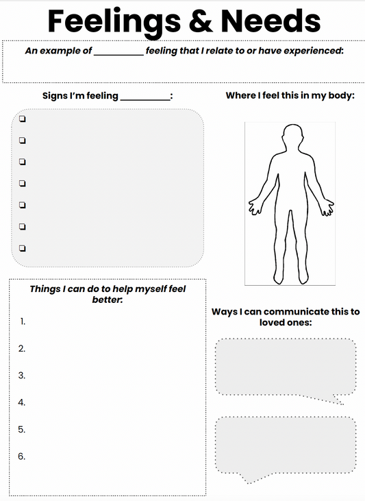 Understanding Feelings: Cues, Needs, and Coping Plan