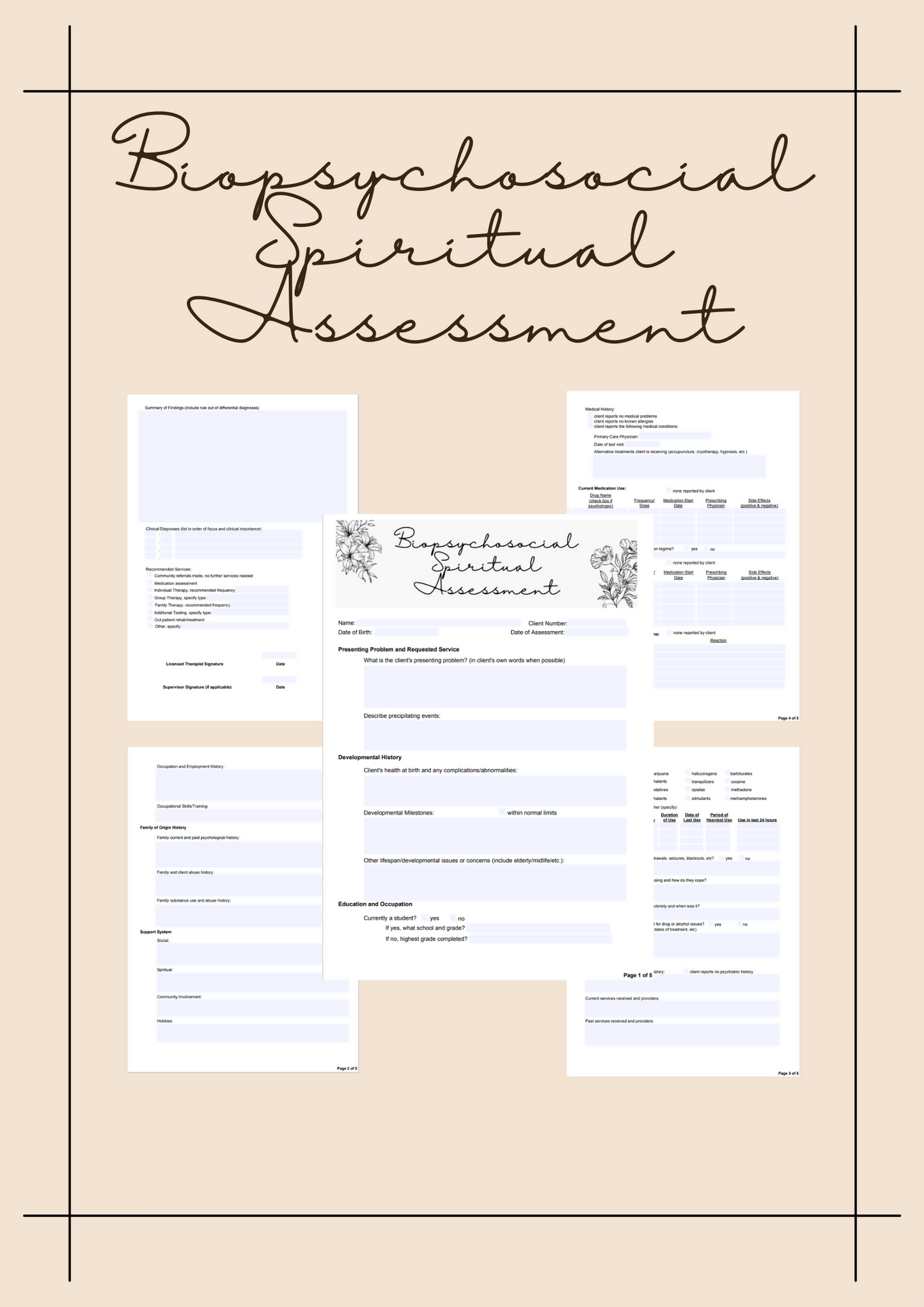 Biopsychosocial Spiritual Assessment