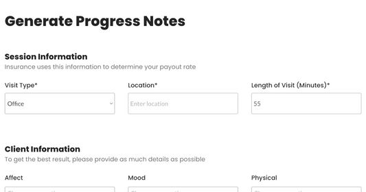 Progress Notes and Treatment Plan Maker