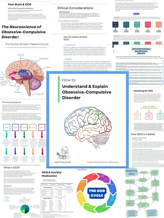 OCD Workbook | OCD Awareness | Treatment Guide | ERP | Medications Quick Guide | Neuroscience| Brain| Therapy Resource | Printable