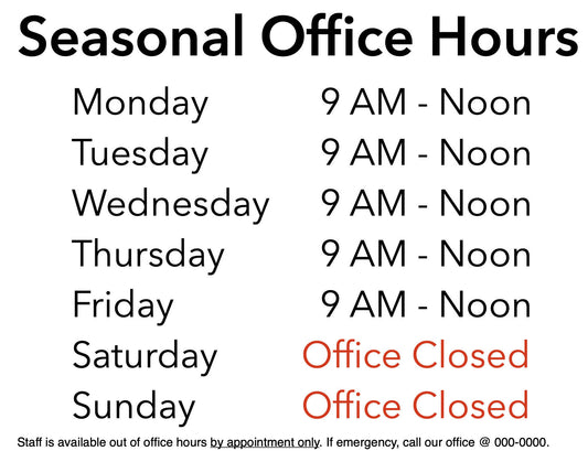 Office Hours Sign